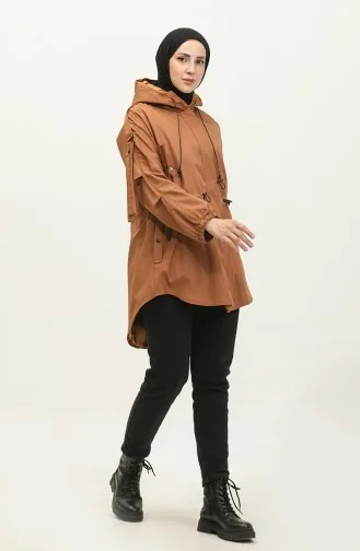 Trenchcoat Mit Elastischer Taille Braun K282 331