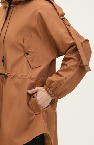 Trenchcoat Met Elastische Taille Bruin K282 331