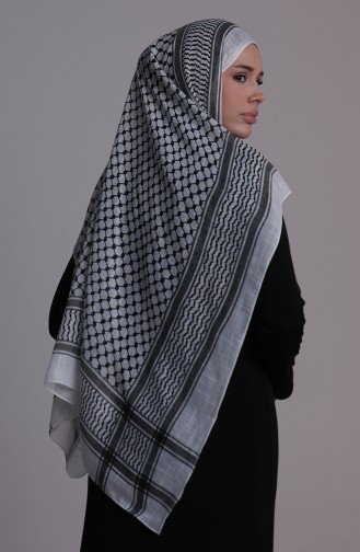 Filistin Kefiye Eşarp 1001-01 Beyaz