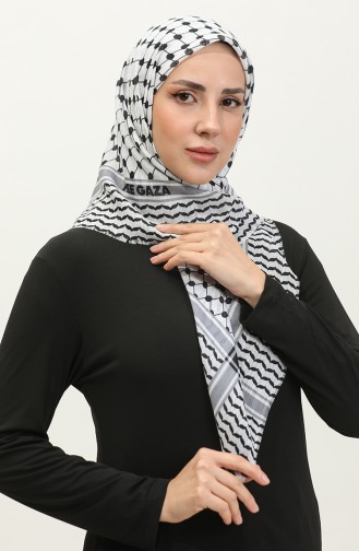 Palestine Kefiye Free Gaza Scarf 1002-01 white 1002-01