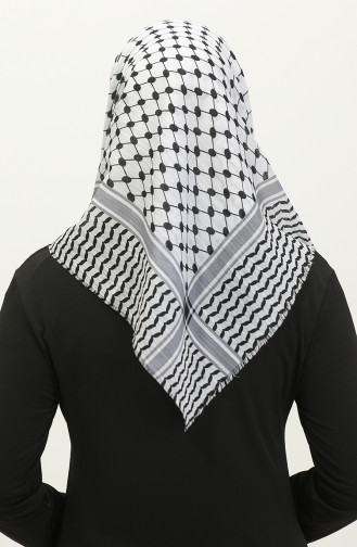 Palestine Kefiye Free Gaza Scarf 1002-01 white 1002-01