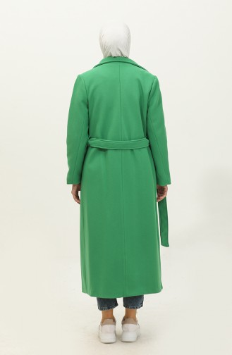 Long Lined Cashmere Coat Green K323 511