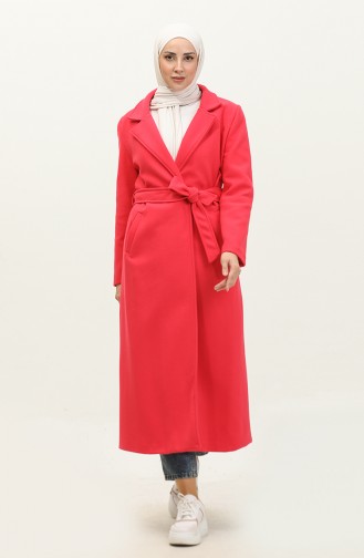 Manteau Long En Cachemire Doublé Rose K323 515