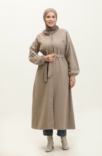 Manteau Cachemire Boutons Cachés 3200-08 Beige 3200-08
