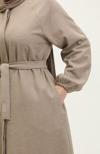 Manteau Cachemire Boutons Cachés 3200-08 Beige 3200-08