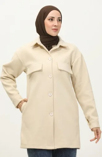 Geknöpfte Gestempelte Kappe Beige K313 359