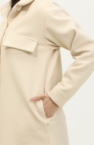 Buttoned Stamped Cap Beige K313 359