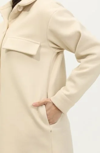 Geknöpfte Gestempelte Kappe Beige K313 359