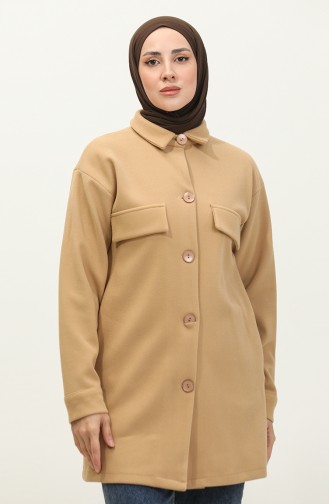 Cachet Boutonné Cape Camel K313 365