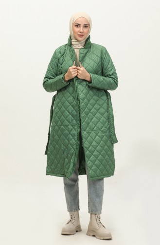 Lined Quilted Coat Emerald K307 311