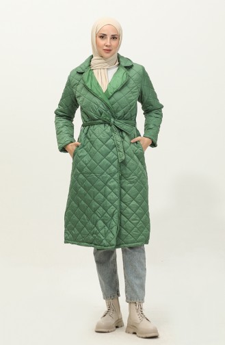 Lined Quilted Coat Emerald K307 311