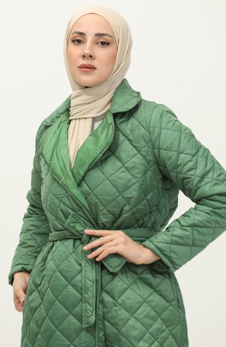 Lined Quilted Coat Emerald K307 311