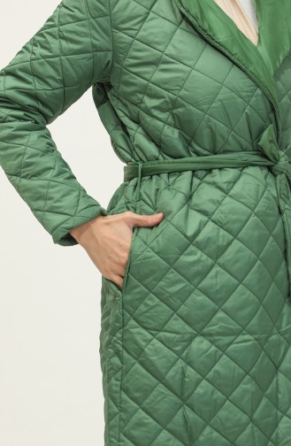 Lined Quilted Coat Emerald K307 311