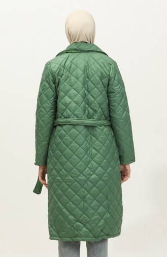 Lined Quilted Coat Emerald K307 311