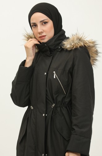 Fur Coat Black K202 376