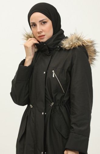 Manteau De Fourrure Noir K202 376