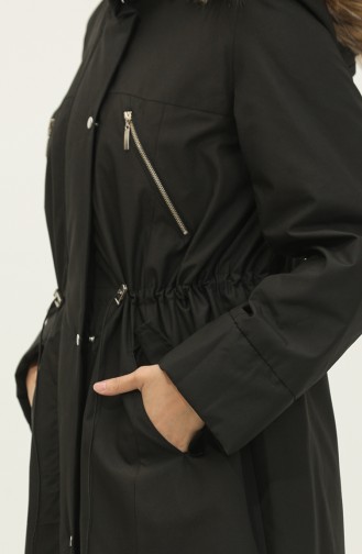 Manteau De Fourrure Noir K202 376