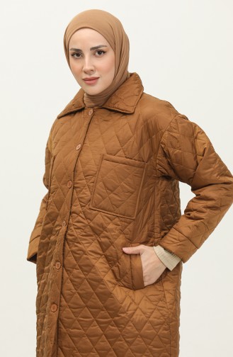 Manteau Matelassé Boutonné Noir K312 411