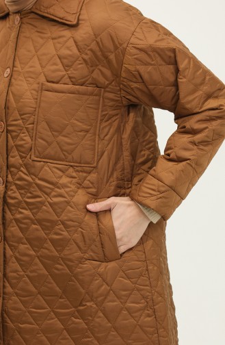 Manteau Matelassé Boutonné Noir K312 411
