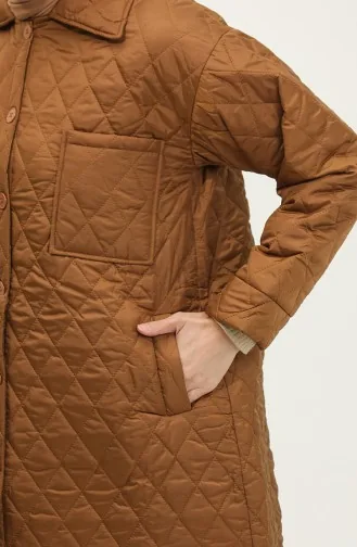 Manteau Matelassé Boutonné Noir K312 411