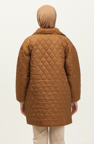 Manteau Matelassé Boutonné Noir K312 411