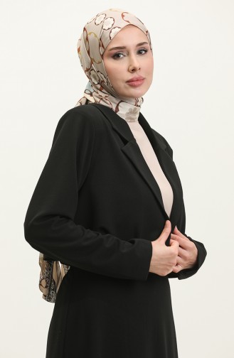 Oyya Scuba Krep Mini Blazer Ceket Etek Takım 248501-01 Siyah