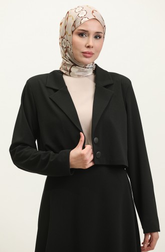 Oyya Tailleur Mini Veste Blazer En Crêpe Scuba 248501-01 Noir 248501-01