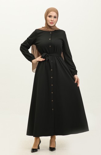 Black Hijab Dress 2052MG.SYH