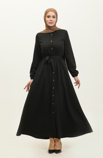 Black Hijab Dress 2052MG.SYH