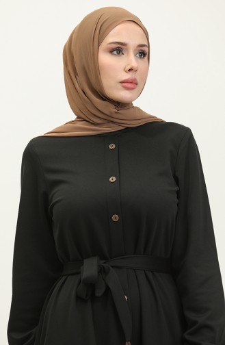 Black Hijab Dress 2052MG.SYH