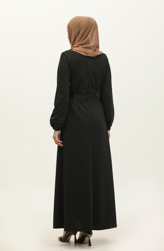 Black Hijab Dress 2052MG.SYH