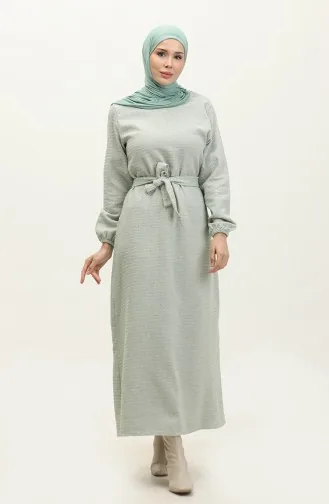 Robe Manches Elastiques 0307-01 Vert Menthe 0307-01