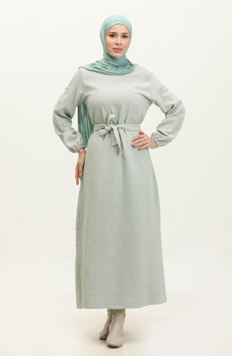  Elastic Sleeve Dress 0307-01 Mint Green 0307-01