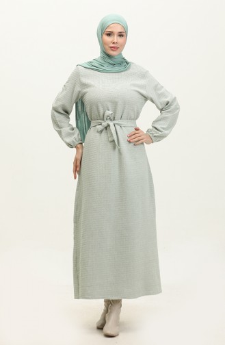 Robe Manches Elastiques 0307-01 Vert Menthe 0307-01