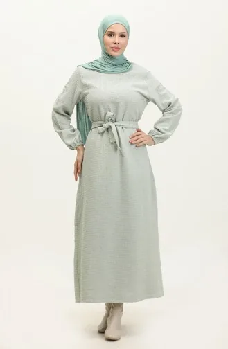 Robe Manches Elastiques 0307-01 Vert Menthe 0307-01