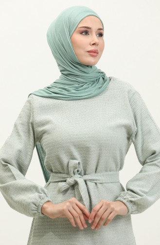 Robe Manches Elastiques 0307-01 Vert Menthe 0307-01