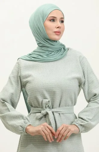 Robe Manches Elastiques 0307-01 Vert Menthe 0307-01