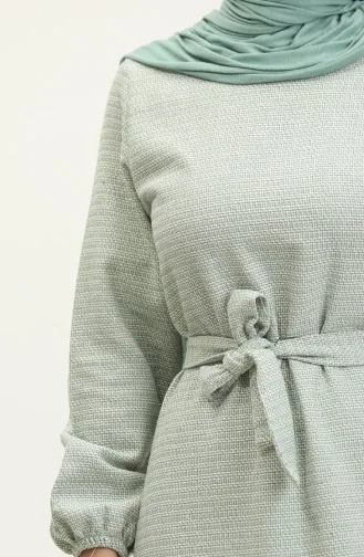Robe Manches Elastiques 0307-01 Vert Menthe 0307-01