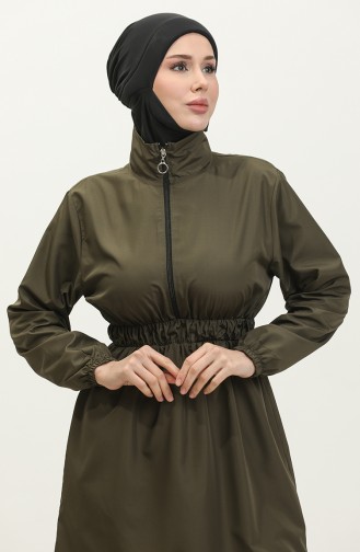Maillot De Bain Hijab Avec Sac 5036-04 Vert Kaki 5036-04