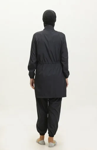 Maillot De Bain Hijab Avec Sac 5037-02 Bleu Marine 5037-02