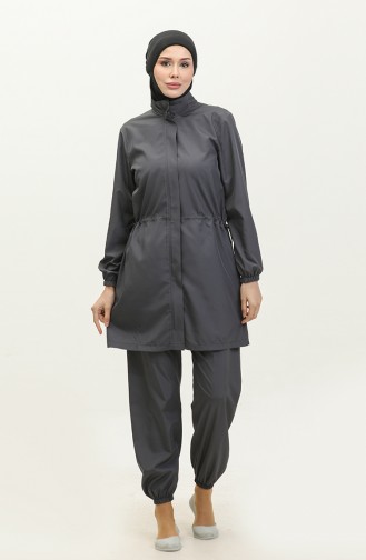 Hijab-Badeanzug mit Tasche 5037-03 Anthrazit 5037-03