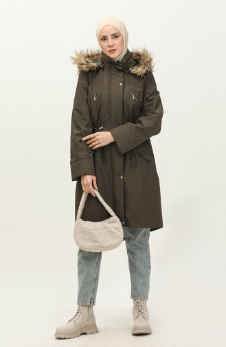 Manteau Fourrure Vert K202 374