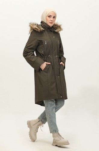 Manteau Fourrure Vert K202 374
