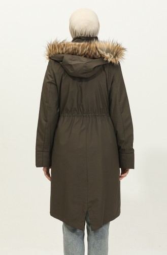 Manteau Fourrure Vert K202 374