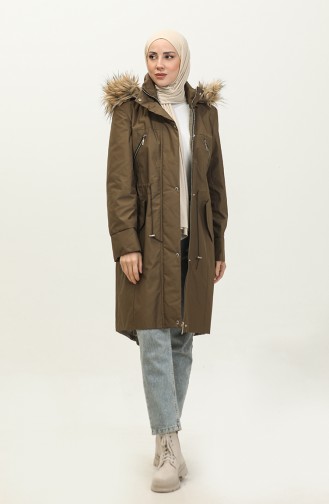 Fur Coat Khaki K202 375