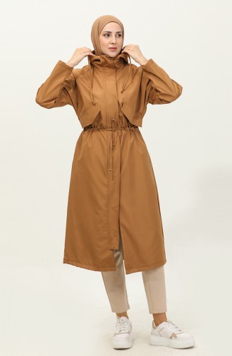 Trenchcoat Met Veters Bruin K305 417