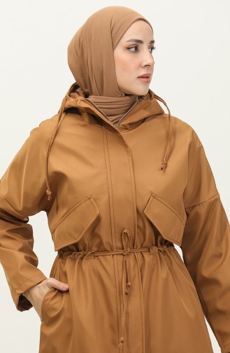 Schnür-Trenchcoat Braun K305 417