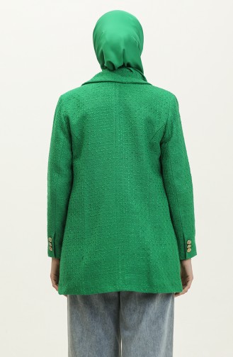 Veste Hijab Boutonnée Vert 401