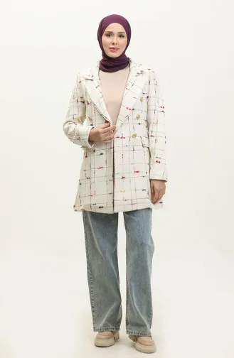 Plaid Boucle Jacket Purple C1428D 403