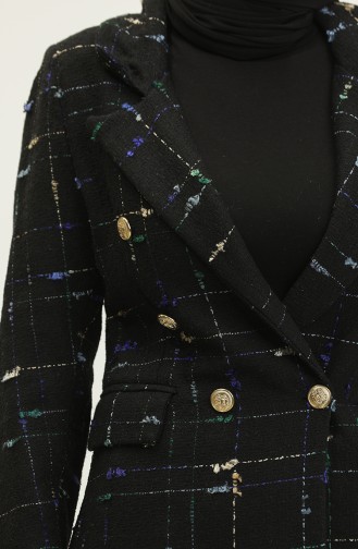 Veste Boucle À Carreaux Bleu C1428D 405